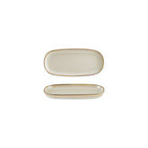 Bonna China Sand 8.5" x 4" x h:0.75" Oval Beige Porcelain Platter